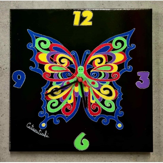 Orologio da parete Farfalla in the dark